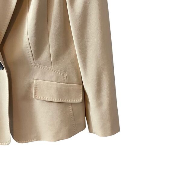 Anne Klien Cream Single Button Blazer Size 8P - Picture 6 of 13